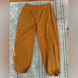 Gudrun Sjoden Cotton Puff Pants M Mustard Gold Fall Comfy Lagenlook VGUC